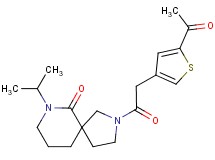 2-[(5-acetyl-3-thienyl)acetyl]-7-isopropyl-2,7-diazaspiro[4.5]decan-6-one