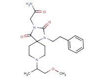 2-[8-(2-methoxy-1-methylethyl)-2,4-dioxo-1-(2-phenylethyl)-1,3,8-triazaspiro[4.5]dec-3-yl]acetamide