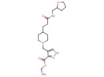 ethyl 4-[(4-{3-oxo-3-[(tetrahydro-2-furanylmethyl)amino]propyl}-1-piperidinyl)methyl]-1H-pyrazole-3-carboxylate