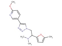 2-[4-(6-methoxypyridin-3-yl)-1H-1,2,3-triazol-1-yl]-N,N-dimethyl-1-(5-methyl-2-furyl)ethanamine