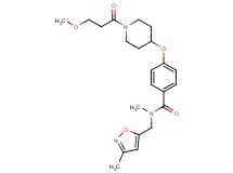 4-{[1-(3-methoxypropanoyl)-4-piperidinyl]oxy}-N-methyl-N-[(3-methyl-5-isoxazolyl)methyl]benzamide