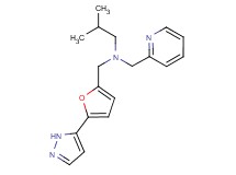 2-methyl-N-{[5-(1H-pyrazol-5-yl)-2-furyl]methyl}-N-(pyridin-2-ylmethyl)propan-1-amine