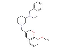 2-{1-[(8-methoxy-2H-chromen-3-yl)methyl]-3-piperidinyl}-1,2,3,4-tetrahydroisoquinoline
