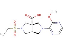 (3aS*,6aS*)-2-(ethylsulfonyl)-5-(3-methoxy-2-pyrazinyl)hexahydropyrrolo[3,4-c]pyrrole-3a(1H)-carboxylic acid