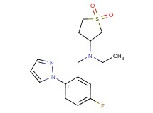 (1,1-dioxidotetrahydro-3-thienyl)ethyl[5-fluoro-2-(1H-pyrazol-1-yl)benzyl]amine