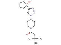 1-{1-[1-(3,3-dimethylbutanoyl)piperidin-4-yl]-1H-1,2,3-triazol-4-yl}cyclopentanol