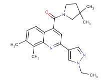 4-[(3,3-dimethylpyrrolidin-1-yl)carbonyl]-2-(1-ethyl-1H-pyrazol-4-yl)-7,8-dimethylquinoline