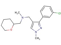 1-[3-(3-chlorophenyl)-1-methyl-1H-pyrazol-4-yl]-N-methyl-N-(tetrahydro-2H-pyran-2-ylmethyl)methanamine