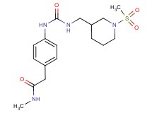 N-methyl-2-(4-{[({[1-(methylsulfonyl)piperidin-3-yl]methyl}amino)carbonyl]amino}phenyl)acetamide