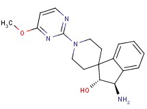 (2R*,3R*)-3-amino-1'-(4-methoxy-2-pyrimidinyl)-2,3-dihydrospiro[indene-1,4'-piperidin]-2-ol
