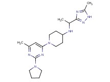 1-(6-methyl-2-pyrrolidin-1-ylpyrimidin-4-yl)-N-[1-(5-methyl-1H-1,2,4-triazol-3-yl)ethyl]piperidin-4-amine