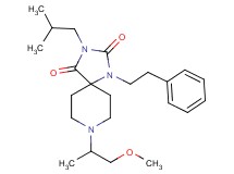 3-isobutyl-8-(2-methoxy-1-methylethyl)-1-(2-phenylethyl)-1,3,8-triazaspiro[4.5]decane-2,4-dione