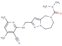 2-{[(3-cyano-4,6-dimethylpyridin-2-yl)amino]methyl}-N,N-dimethyl-7,8-dihydro-4H-pyrazolo[1,5-a][1,4]diazepine-5(6H)-carboxamide