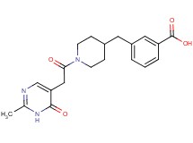 3-({1-[(2-methyl-6-oxo-1,6-dihydro-5-pyrimidinyl)acetyl]-4-piperidinyl}methyl)benzoic acid