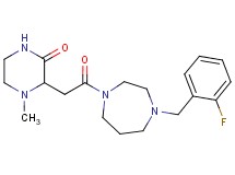 3-{2-[4-(2-fluorobenzyl)-1,4-diazepan-1-yl]-2-oxoethyl}-4-methyl-2-piperazinone