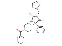 5-[1-(1-cyclohexen-1-ylcarbonyl)-4-piperidinyl]-5-(3-pyridinyl)-3-(tetrahydro-2-furanylmethyl)-2,4-imidazolidinedione
