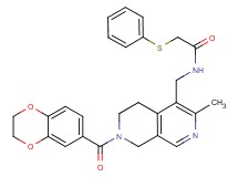 N-{[7-(2,3-dihydro-1,4-benzodioxin-6-ylcarbonyl)-3-methyl-5,6,7,8-tetrahydro-2,7-naphthyridin-4-yl]methyl}-2-(phenylthio)acetamide