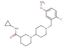 N-cyclopropyl-1'-(2-fluoro-5-methoxybenzyl)-1,4'-bipiperidine-3-carboxamide