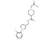 1-(2-amino-2-oxoethyl)-N-{[1-(2-fluorophenyl)-3-pyrrolidinyl]methyl}-4-piperidinecarboxamide