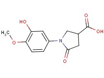 1-(3-hydroxy-4-methoxyphenyl)-5-oxopyrrolidine-3-carboxylic acid