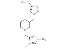 [1-({1-[(4-chloro-1-methyl-1H-pyrazol-3-yl)methyl]-3-piperidinyl}methyl)-1H-1,2,3-triazol-4-yl]methanol