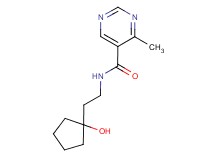 N-[2-(1-hydroxycyclopentyl)ethyl]-4-methylpyrimidine-5-carboxamide