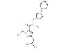 1-ethyl-3-isobutyl-N-methyl-N-[(1-phenyl-3-pyrrolidinyl)methyl]-1H-pyrazole-5-carboxamide