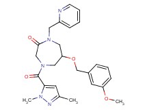 4-[(1,3-dimethyl-1H-pyrazol-5-yl)carbonyl]-6-[(3-methoxybenzyl)oxy]-1-(2-pyridinylmethyl)-1,4-diazepan-2-one