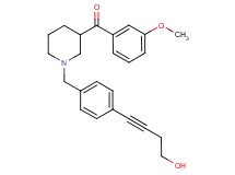 {1-[4-(4-hydroxy-1-butyn-1-yl)benzyl]-3-piperidinyl}(3-methoxyphenyl)methanone