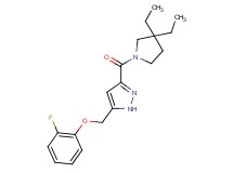 3-[(3,3-diethylpyrrolidin-1-yl)carbonyl]-5-[(2-fluorophenoxy)methyl]-1H-pyrazole