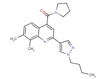 2-(1-butyl-1H-pyrazol-4-yl)-7,8-dimethyl-4-(pyrrolidin-1-ylcarbonyl)quinoline