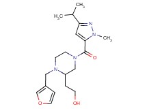 2-{1-(3-furylmethyl)-4-[(3-isopropyl-1-methyl-1H-pyrazol-5-yl)carbonyl]-2-piperazinyl}ethanol