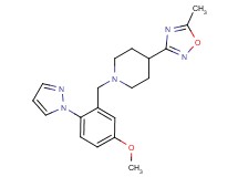 1-[5-methoxy-2-(1H-pyrazol-1-yl)benzyl]-4-(5-methyl-1,2,4-oxadiazol-3-yl)piperidine