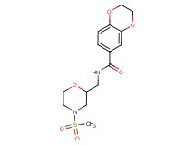 N-{[4-(methylsulfonyl)morpholin-2-yl]methyl}-2,3-dihydro-1,4-benzodioxine-6-carboxamide