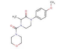 1-(4-methoxyphenyl)-3-methyl-4-(4-morpholinylcarbonyl)-2-piperazinone