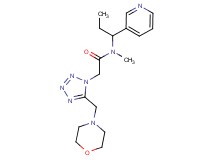 N-methyl-2-[5-(morpholin-4-ylmethyl)-1H-tetrazol-1-yl]-N-(1-pyridin-3-ylpropyl)acetamide