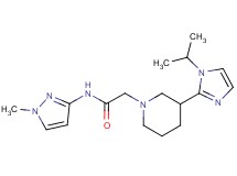 2-[3-(1-isopropyl-1H-imidazol-2-yl)-1-piperidinyl]-N-(1-methyl-1H-pyrazol-3-yl)acetamide