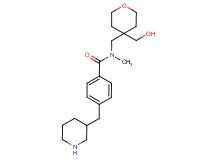 N-{[4-(hydroxymethyl)tetrahydro-2H-pyran-4-yl]methyl}-N-methyl-4-(3-piperidinylmethyl)benzamide hydrochloride