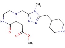 methyl (1-{[4-methyl-5-(piperidin-4-ylmethyl)-4H-1,2,4-triazol-3-yl]methyl}-3-oxopiperazin-2-yl)acetate