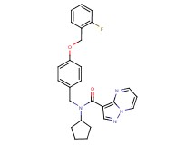 N-cyclopentyl-N-{4-[(2-fluorobenzyl)oxy]benzyl}pyrazolo[1,5-a]pyrimidine-3-carboxamide