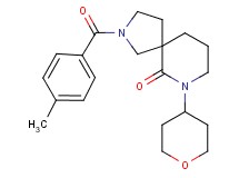 2-(4-methylbenzoyl)-7-(tetrahydro-2H-pyran-4-yl)-2,7-diazaspiro[4.5]decan-6-one