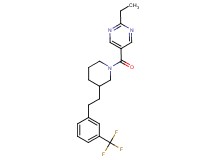 2-ethyl-5-[(3-{2-[3-(trifluoromethyl)phenyl]ethyl}-1-piperidinyl)carbonyl]pyrimidine