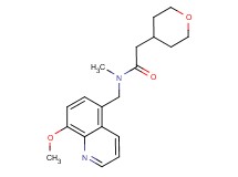 N-[(8-methoxy-5-quinolinyl)methyl]-N-methyl-2-(tetrahydro-2H-pyran-4-yl)acetamide