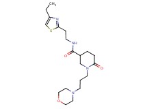 N-[2-(4-ethyl-1,3-thiazol-2-yl)ethyl]-1-[3-(4-morpholinyl)propyl]-6-oxo-3-piperidinecarboxamide