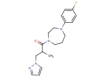 1-(4-fluorophenyl)-4-[2-methyl-3-(1H-pyrazol-1-yl)propanoyl]-1,4-diazepane