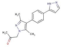 1-{3,5-dimethyl-4-[4-(1H-pyrazol-5-yl)phenyl]-1H-pyrazol-1-yl}acetone