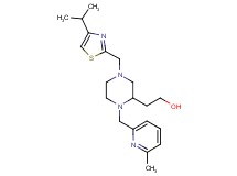 2-{4-[(4-isopropyl-1,3-thiazol-2-yl)methyl]-1-[(6-methyl-2-pyridinyl)methyl]-2-piperazinyl}ethanol