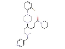 1-(2-fluorophenyl)-4-[(3S*,4R*)-3-[3-oxo-3-(1-piperidinyl)propyl]-1-(4-pyridinylmethyl)-4-piperidinyl]piperazine
