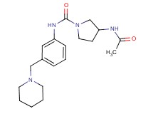3-(acetylamino)-N-[3-(piperidin-1-ylmethyl)phenyl]pyrrolidine-1-carboxamide