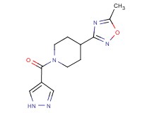 4-(5-methyl-1,2,4-oxadiazol-3-yl)-1-(1H-pyrazol-4-ylcarbonyl)piperidine